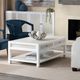 Crestview Collection Sandy Shores Cream Cocktail Table with White Frame-1
