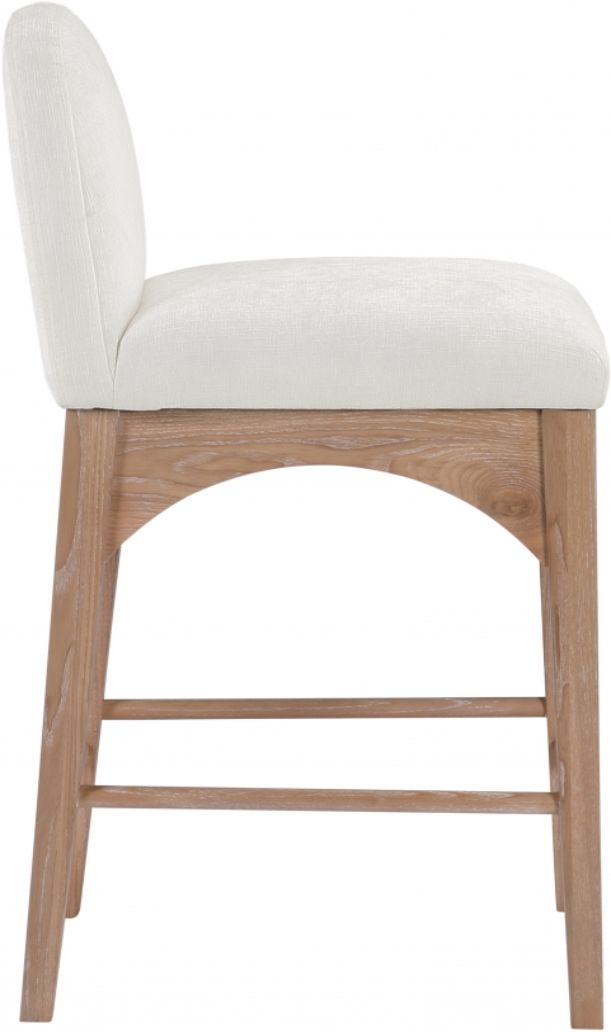 Meridian Furniture Waldorf Cream/Natural Counter Stool-3