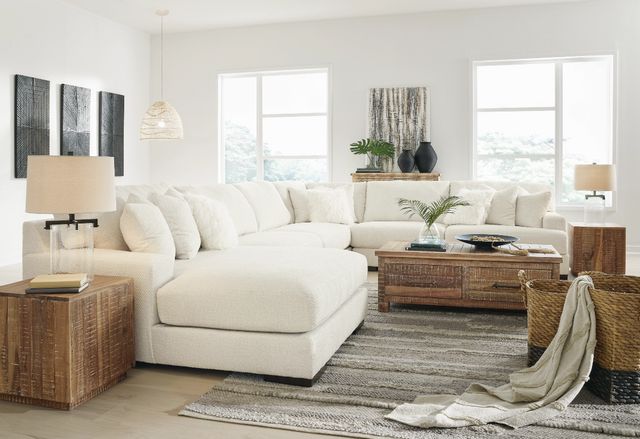 Signature Design by Ashley® Zada 5-Piece Ivory Left-Arm Facing Sofa Sectional and Chaise-2