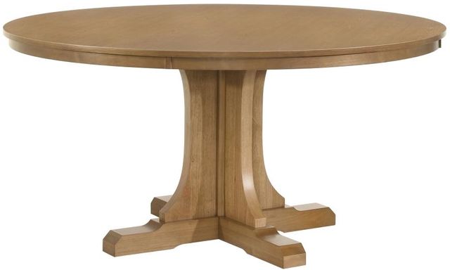 Coaster® Hartville 7-Piece Natural Light Brown Round Dining Table Set-1