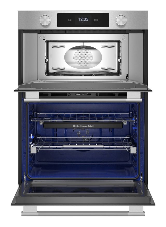 KitchenAid® 27" PrintShield™ Stainless Steel Smart Oven/Micro Combo Electric Wall Oven with Assisted Cook Cycles-1