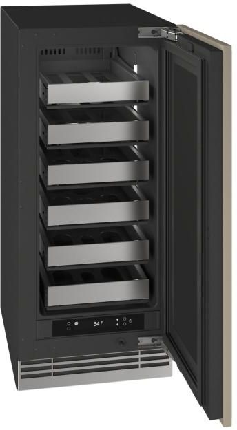 U-Line® Home Collection 15" 2.8 Cu. Ft. Panel Ready Wine Refrigerator with Solid Door-3
