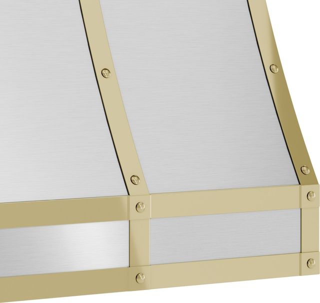 Zephyr Forte 48" x 12" Polished Gold Duct Cover Banding Kit-1