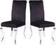 ACME Furniture Fabiola 2-Piece Black/Stainless Steel Side Chair Set-0
