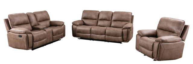 Mazin Furniture Easton Light Brown Power Reclining Loveseat with Center Console-3