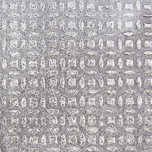 Olliix by Madison Park Silver Trellis Silver Heavy Textured Canvas with Glitter Embellishment-1