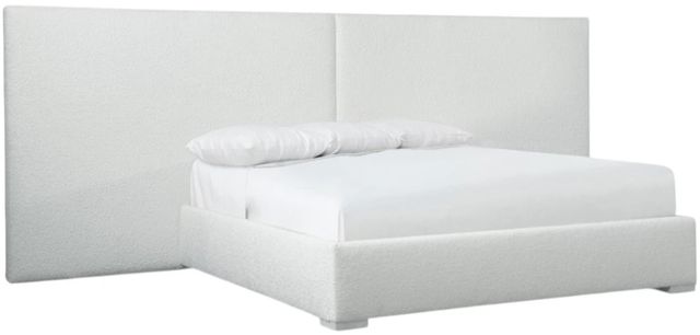 Bernhardt Solaria Weathered Bone/White King Upholstered Panel Bed-0