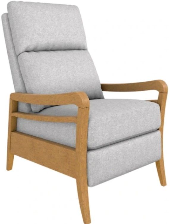 Best® Home Furnishings Customizable Ryberson Manual High Leg Recliner with Honey Birch Legs-0