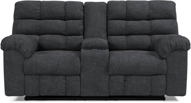 Signature Design by Ashley® Wilhurst Marine Reclining Loveseat with Console-1
