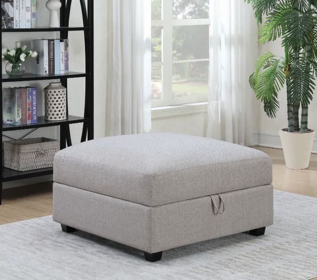 Coaster® Cambria Grey Square Storage Ottoman-3