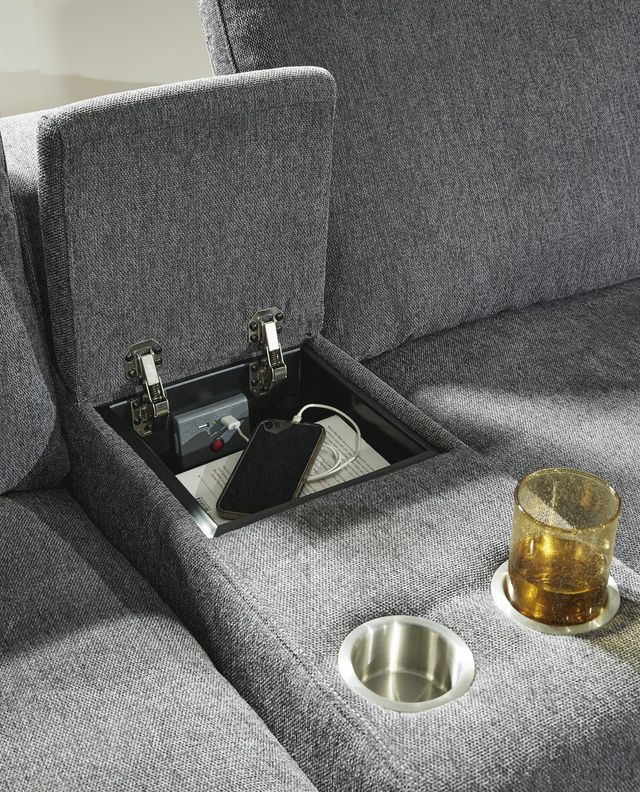 Signature Design by Ashley® Hartsdale 6-Piece Granite Left-Arm Facing Power Reclining Sectional and Chaise with Console-2