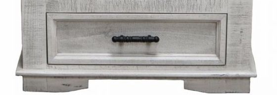 Million Dollar Rustic Sam Nero White Nightstand-1