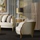 Michael Amini® Malibu Crest Chardonnay/Cloud White Chair and a Half-1