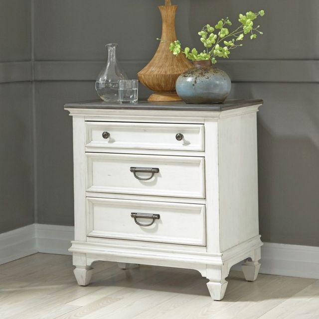 Liberty Furniture Allyson Park Charcoal/Wirebrushed White Nightstand-1