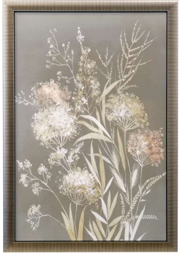 StyleCraft Delicate Branch Gunmetal/Off-White/Taupe Wall Art-0