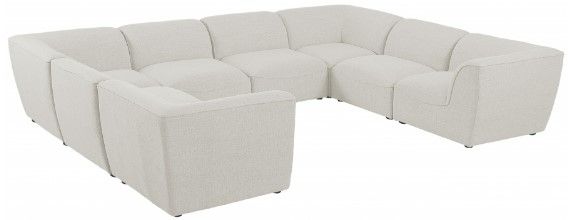 Meridian Furniture Miramar 8-Piece Cream Modular Sectional-0