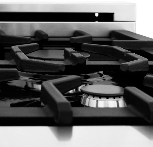 ZLINE Legacy 36" Satin Stainless Steel Pro Style Dual Fuel Range with White Matte Door and Griddle-2