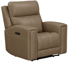 Liberty Furniture Camden Aline Toast Leather Power Recliner