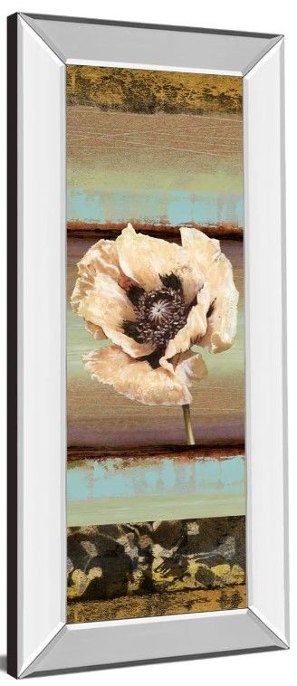 Classy Art Elemental Poppy l by Selina Werbelow Mirror Framed Wall Art-1