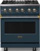 Viking® 5 Series 30" Squall Pro Style Dual Fuel (NG) Range with Brushed Brass Trim-0