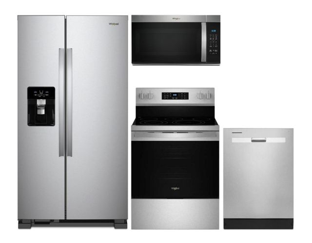 Whirlpool® 4 Piece Kitchen Package-Stainless Steel-0