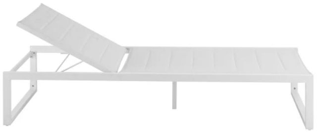 Linon Alora White Aluminum/Fabric Chaise Lounge-3