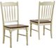 A-America® British Isles Buttermilk/Merlot Slat Back Dining Side Chair-2