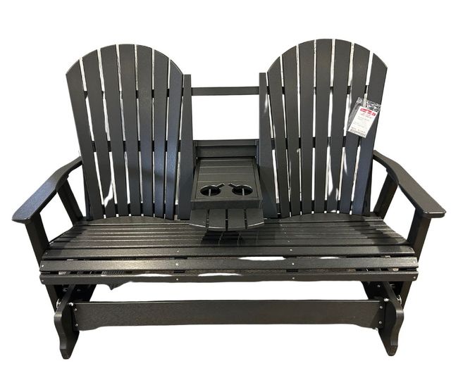 Comfo Back 3 Seat Glider with Console - Black