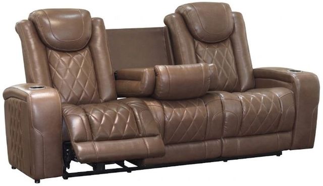 New Classic® Home Furnishings Dorian Brown Leather Power Reclining Sofa-0