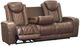 New Classic® Home Furnishings Dorian Brown Leather Power Reclining Sofa-0