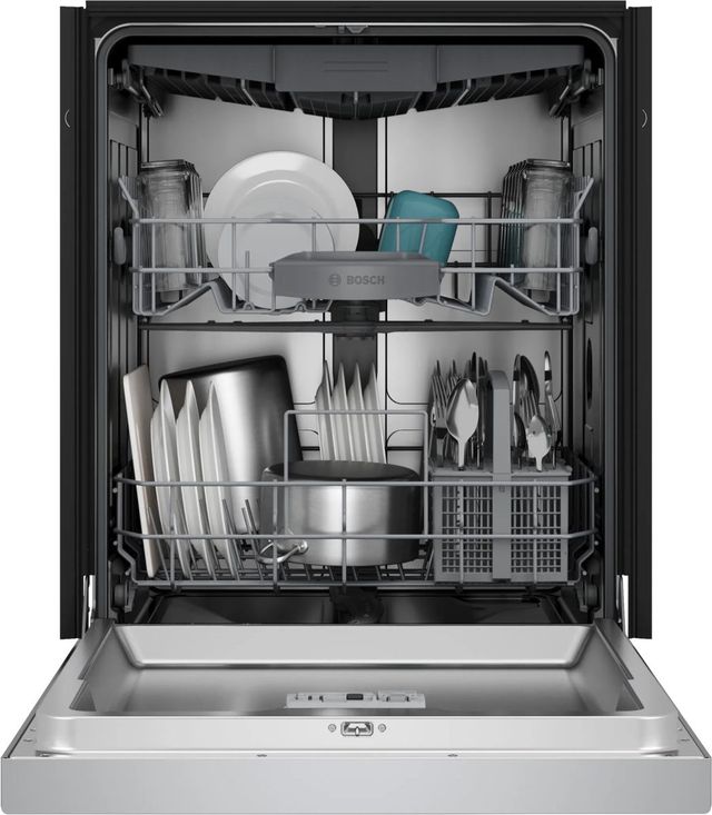 Bosch® 300 Series 24" Anti-Fingerprint Stainless Steel Front Control Built-In Dishwasher -2