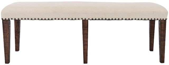 Jofran Inc. Fairview Beige/Oak Backless Dining Bench-2