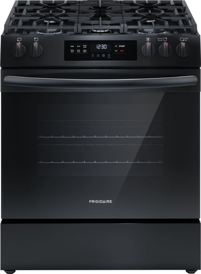 Frigidaire® 30" Black Slide In Gas Range