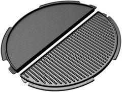 Big Green Egg® Dual-Sided Cast Iron Half Moon Plancha Griddle