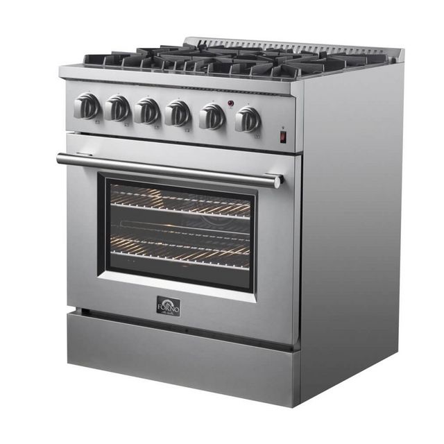 FORNO® Marco 30" Stainless Steel Pro Style Dual Fuel Range-10