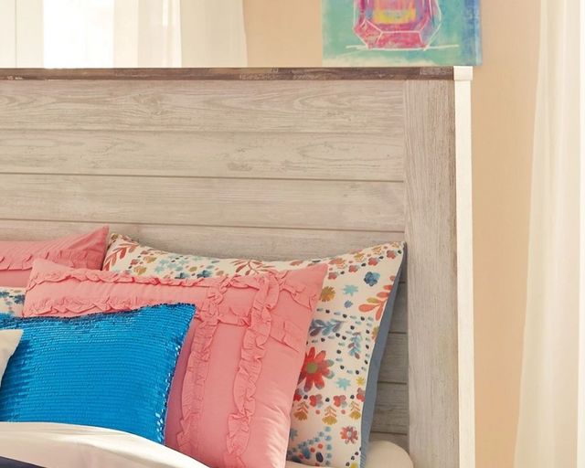 Signature Design by Ashley® Willowton Whitewash Full Panel Storage Bed-2