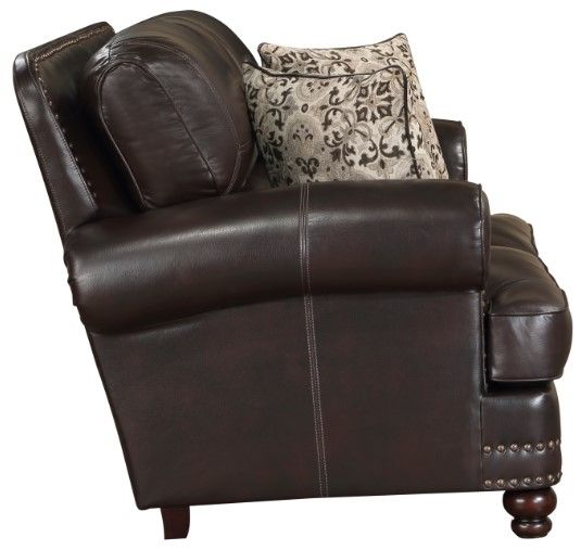 Homelegance® Milford Brown Loveseat-3