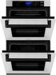 ZLINE Autograph Edition 30" Stainless Steel Double Electric Wall Oven-2