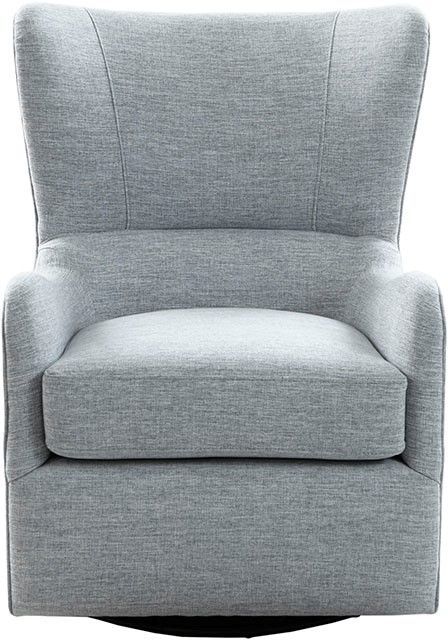 Olliix by Madison Park Light Blue Arianna Swivel Glider Chair-0