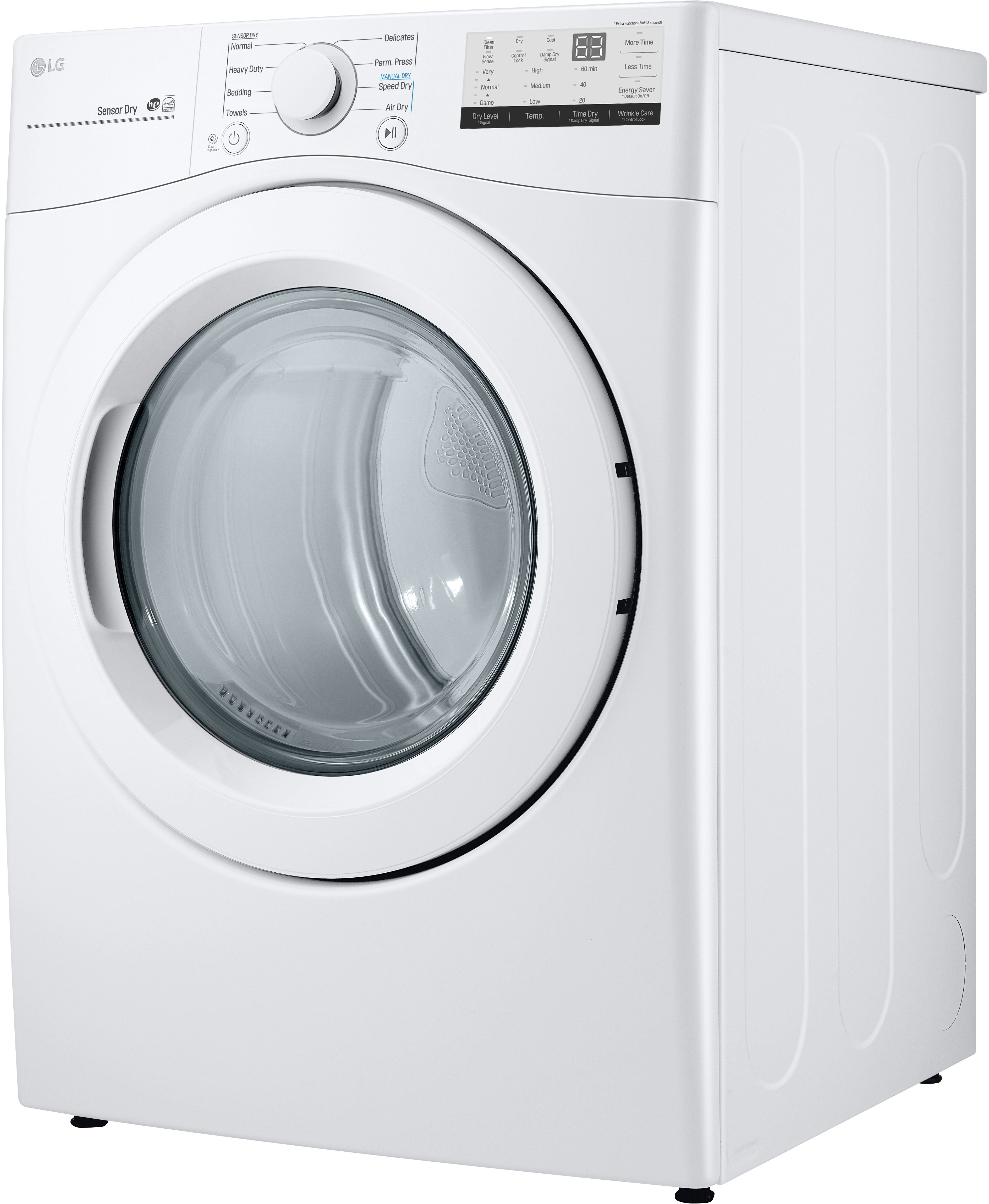 7.4 cu. ft. Smart Front Load Electric Dryer with Sensor Dry & Steam Technology - Thumbnail 3