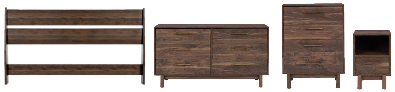 Signature Design by Ashley® Calverson 4-Piece Mocha Full Bedroom Set