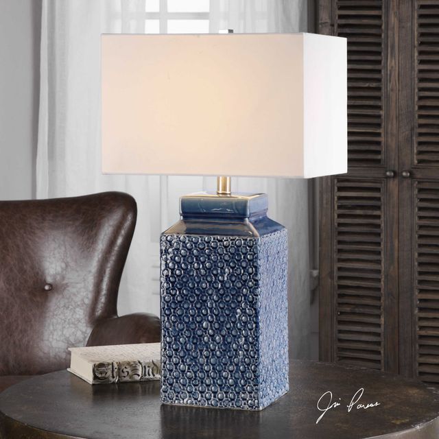 Uttermost® Pero Sapphire Blue Table Lamp-1