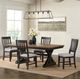 Elements International Montrose 5-Piece Brown Dining Set with Espresso Base-1
