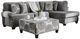 Furniture of America® Bonaventura 2-Piece Gray Right-Arm Facing Sectional and Chaise-0