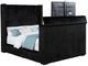 Coaster® Centergrove Black Queen Upholstered Wingback Sleigh Bed-2