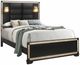 Global Furniture USA Blake 4-Piece Black/Gold Queen Bedroom Set-1