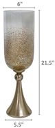 A & B Home Kathleen Beige/Gold 22" Vase-2