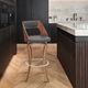 Armen Living Grady Gray/Walnut Swivel Bar Stool-1