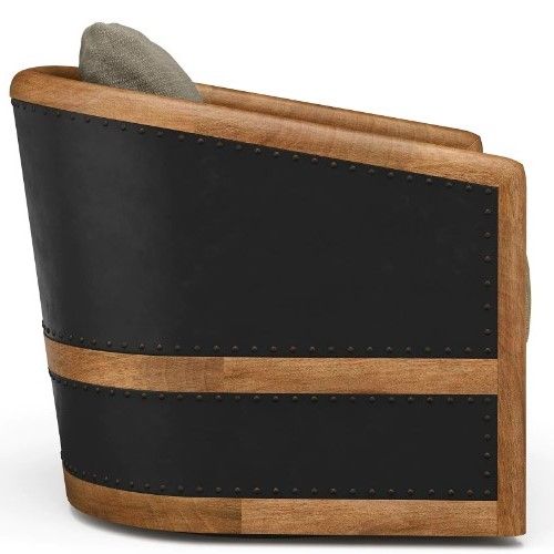 Bramble Customizable Aden Leather Swivel Chair-3