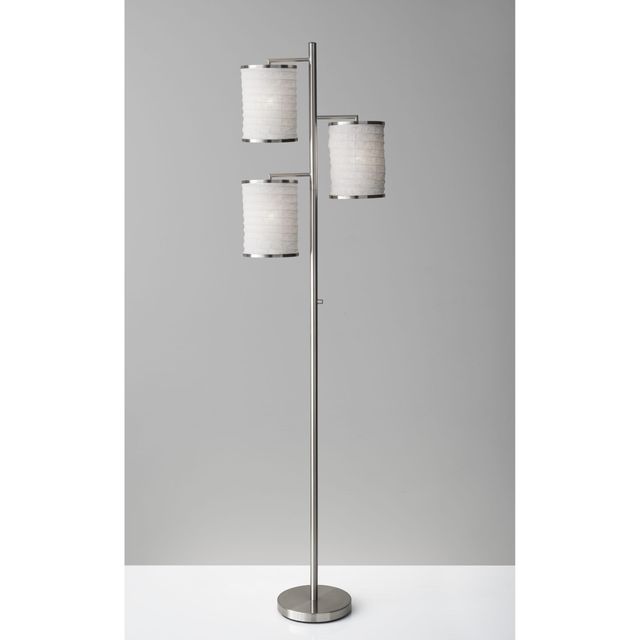 Adesso® Bellows Brushed Steel Tree Lamp-1